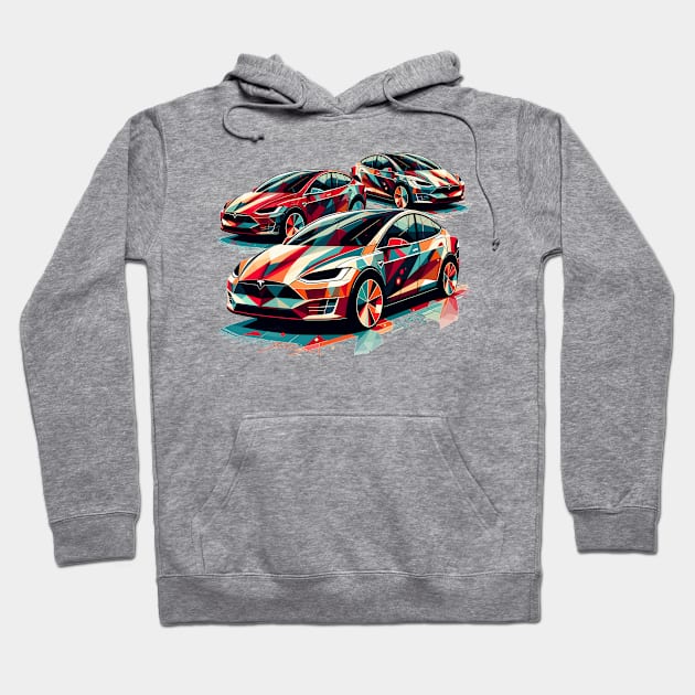 Tesla Model X Hoodie by Vehicles-Art